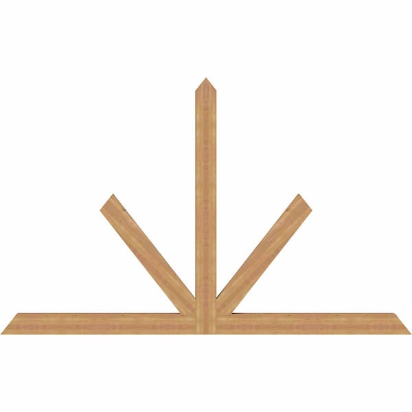 Ekena Millwork Saratoga Timber Gable Bracket, Western Red Cedar, 108"W x 68"H x 3 1/2"D x 5 1/2"F, 15/12 Pitch GBW108X68X0406SAR00SWR - main
